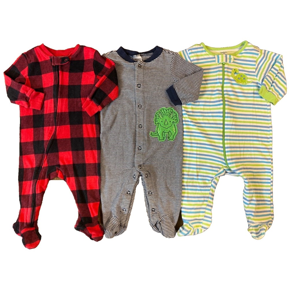 Baby Boy 3/6 Months Footies Sleepers Pajamas Rompers Sleep N Play Clothes Lot